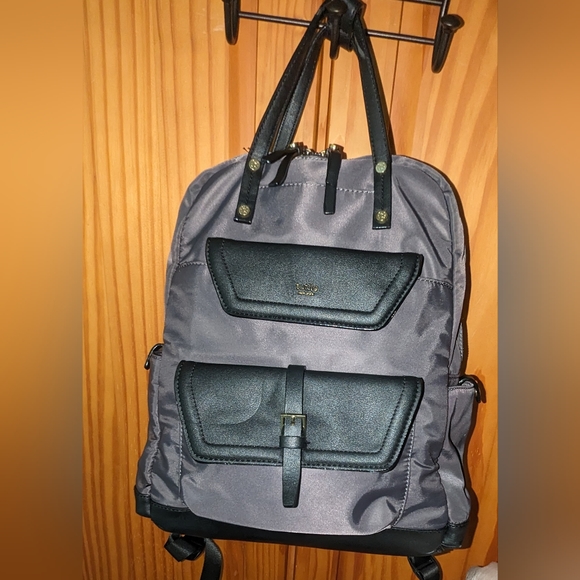 Tutilo charcoal gray with black trim backpack. main image 6